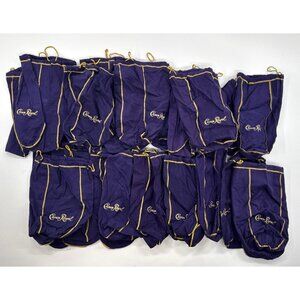 Crown Royal Bags Purple Lot of 22 Large 12 inch Size Drawstring Appear Unused